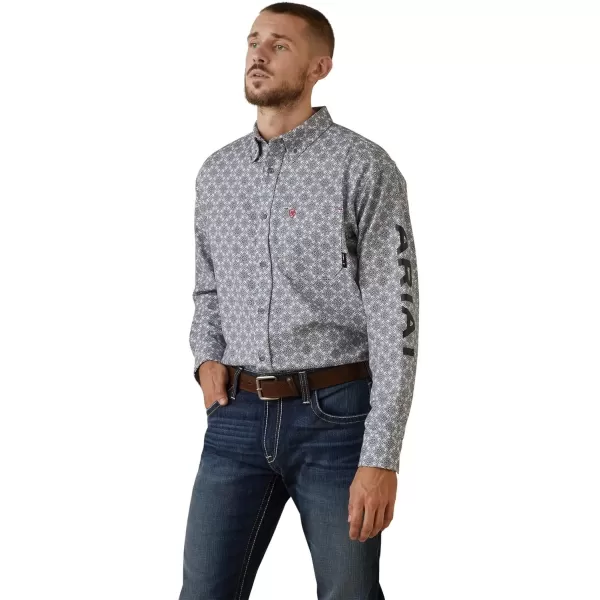 imageARIAT Mens Fr Amato Logo Stretch Work ShirtLavendar Print