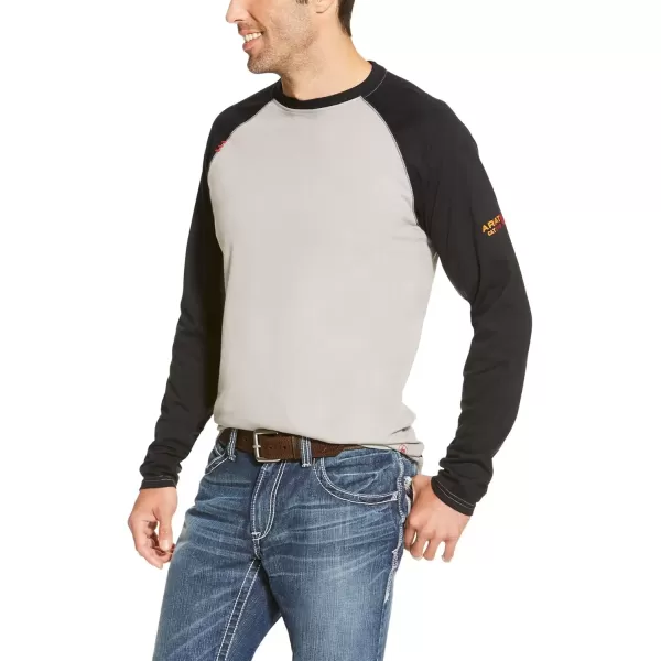 imageARIAT Mens Fr Baseball TShirtGreyBlack