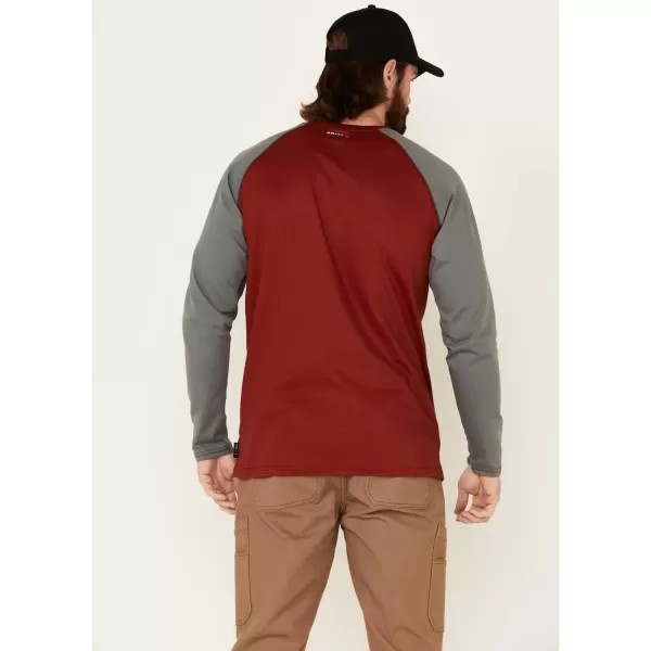 imageARIAT Mens Fr Baseball TShirtRedDk Grey