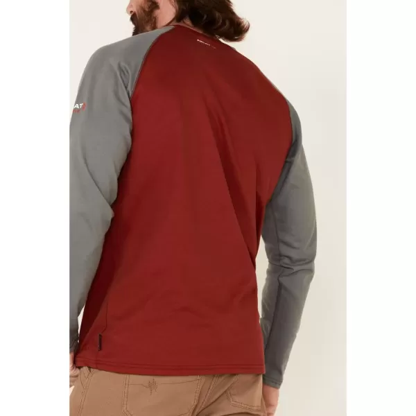 imageARIAT Mens Fr Baseball TShirtRedDk Grey