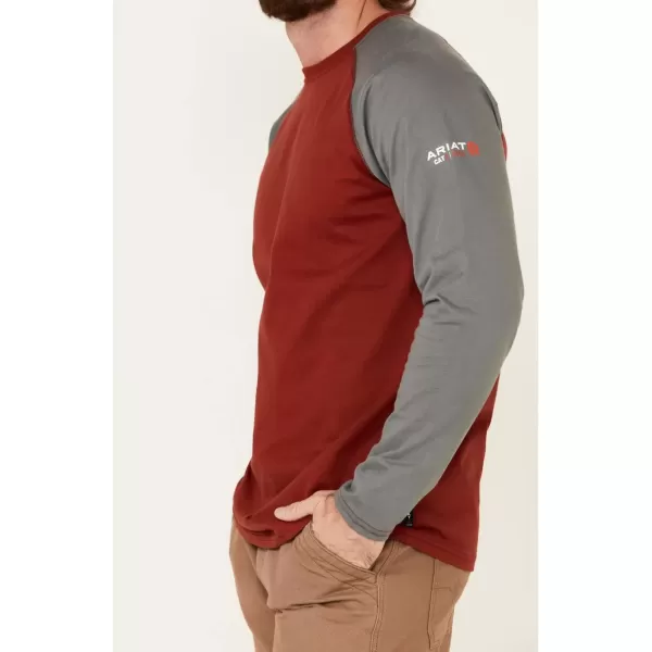 imageARIAT Mens Fr Baseball TShirtRedDk Grey