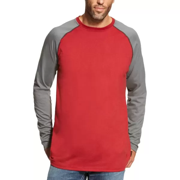imageARIAT Mens Fr Baseball TShirtRedDk Grey
