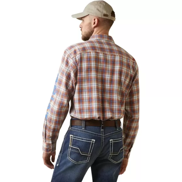 imageARIAT Mens Fr Bentley Logo Snap Work ShirtMarmalade Plaid