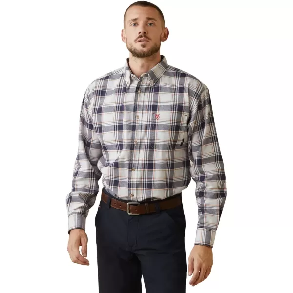 imageARIAT Mens Fr Chiseled Work ShirtNavyWhite Plaid