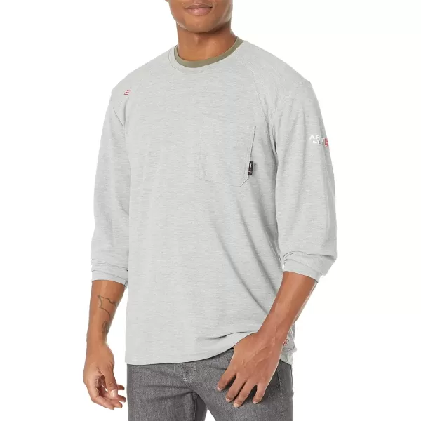 imageARIAT Mens Fr Max Protect Inherent TShirtHeather Grey