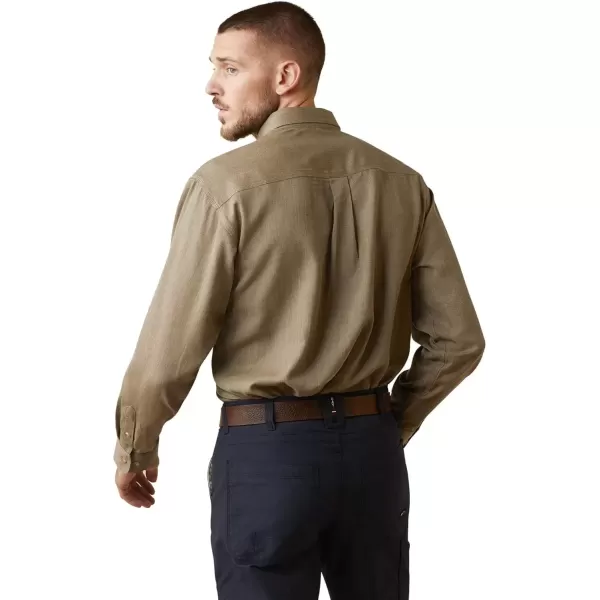 imageAriat Mens FR Air Inherent Work ShirtKhaki Heather