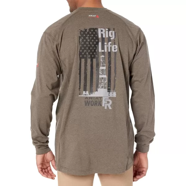 imageAriat Mens FR Air Rig Life Graphic TShirtSage Heather
