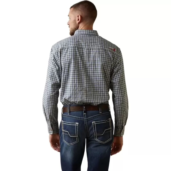 imageAriat Mens FR Plaid Featherlight Work ShirtClear Sky Plaid