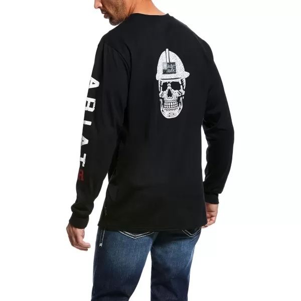 imageAriat Mens FR Roughneck Skull Logo Long Sleeve ShirtBlack