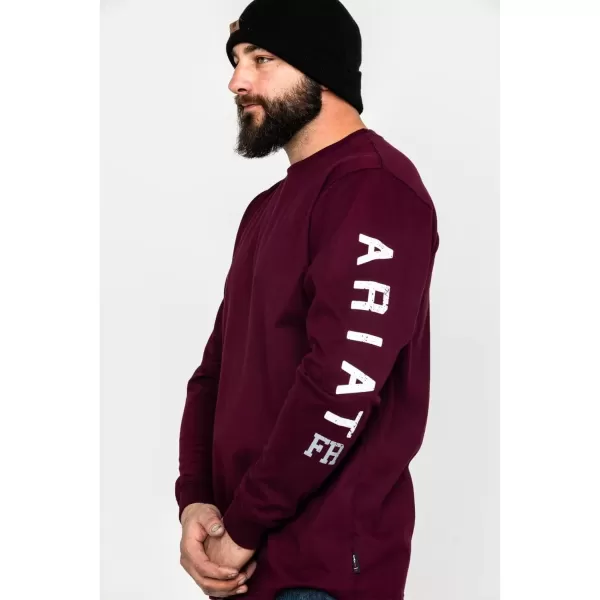 imageAriat Mens FR Roughneck Skull Logo Long Sleeve ShirtMalbec
