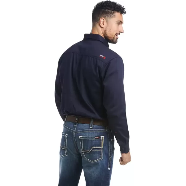 imageAriat Mens FR Solid Work ShirtNavy