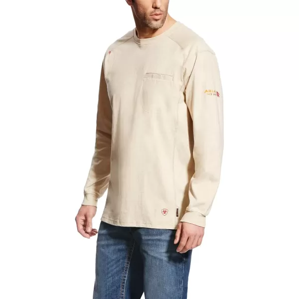 imageAriat Mens Fr Air Crew TShirtSand Heather