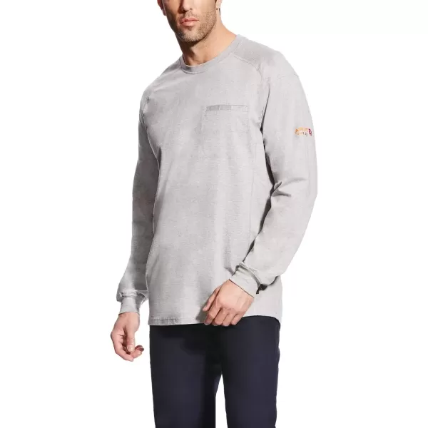 imageAriat Mens Fr Air Crew TShirtSilver Fox Heather