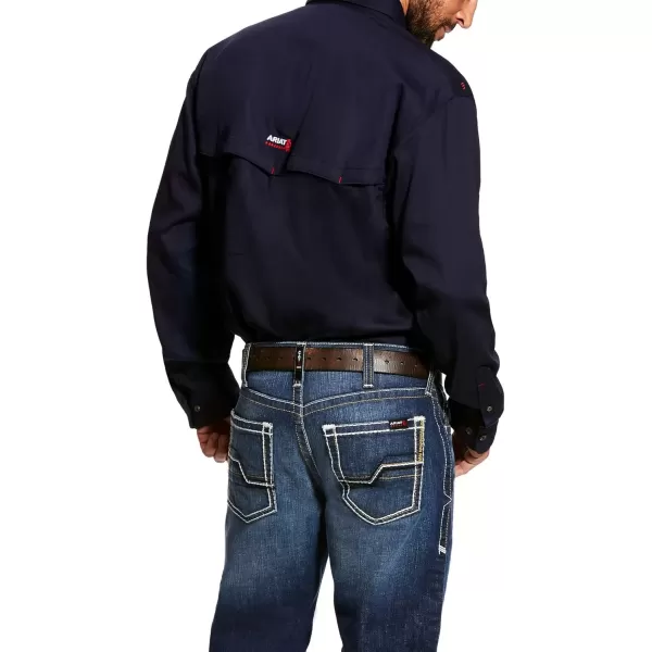 imageAriat Mens Fr Solid Vent Work ShirtNavy