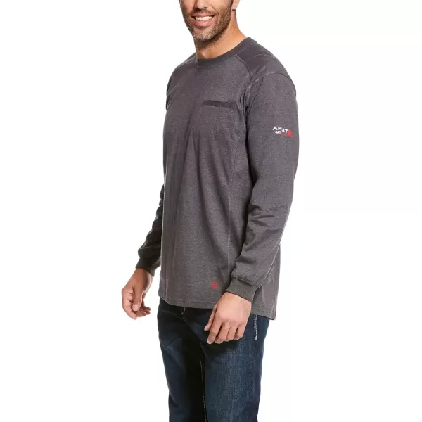 imageARIAT Mens Charcoal Fr Air Henley Long Sleeve Work Shirt Tall Charcoal XXLarge Tall