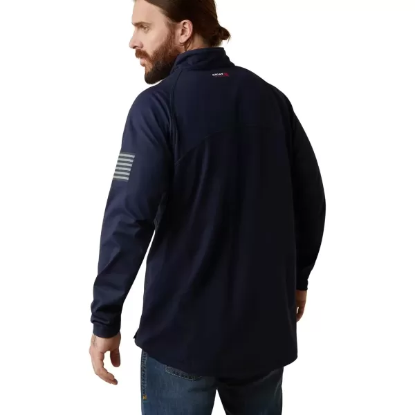 imageARIAT Mens Fr Combat Stretch Patriot 14 Zip Work ShirtNavy
