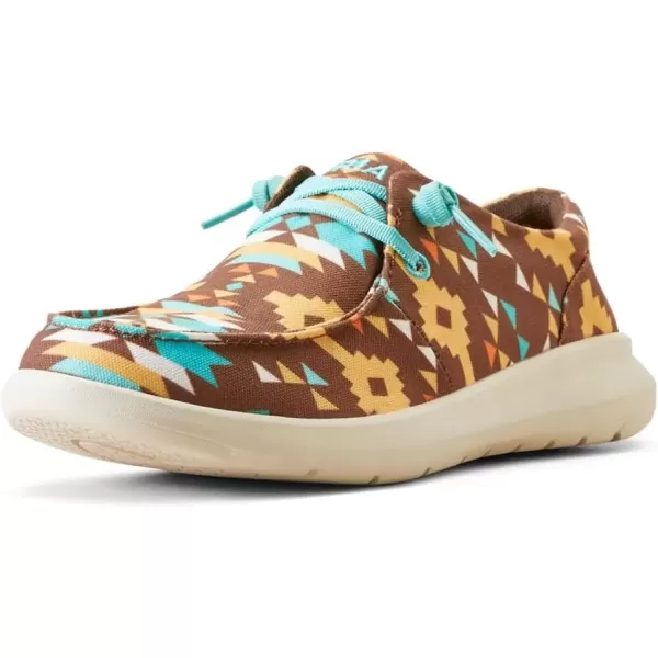 imageARIAT Womens Hilo Stretch Slip On Flats Casual  BlackAncient Turq Print