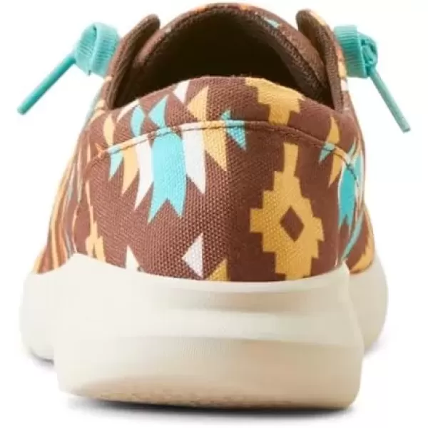 imageARIAT Womens Hilo Stretch Slip On Flats Casual  BlackAncient Turq Print