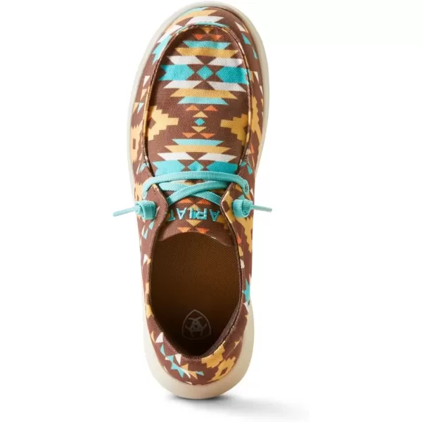 imageARIAT Womens Hilo Stretch Slip On Flats Casual  BlackAncient Turq Print