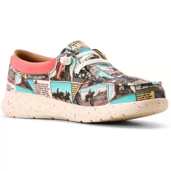 imageARIAT Womens Hilo Stretch Slip On Flats Casual  BlackAriat Comicbook