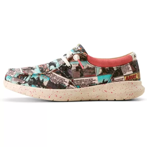 imageARIAT Womens Hilo Stretch Slip On Flats Casual  BlackAriat Comicbook