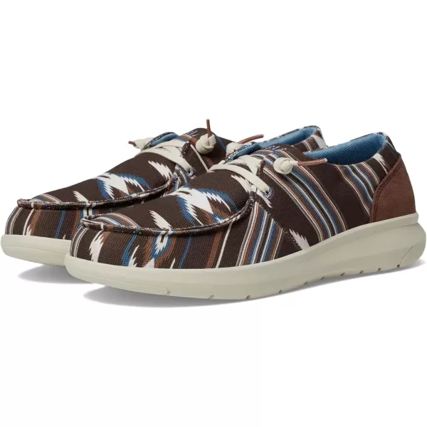imageARIAT Womens Hilo Stretch Slip On Flats Casual  BlackArroyo Chocolate