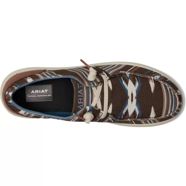 imageARIAT Womens Hilo Stretch Slip On Flats Casual  BlackArroyo Chocolate