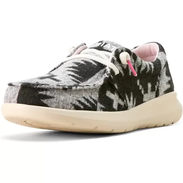 imageARIAT Womens Hilo Stretch Slip On Flats Casual  BlackBlack  White Flannel Blanket