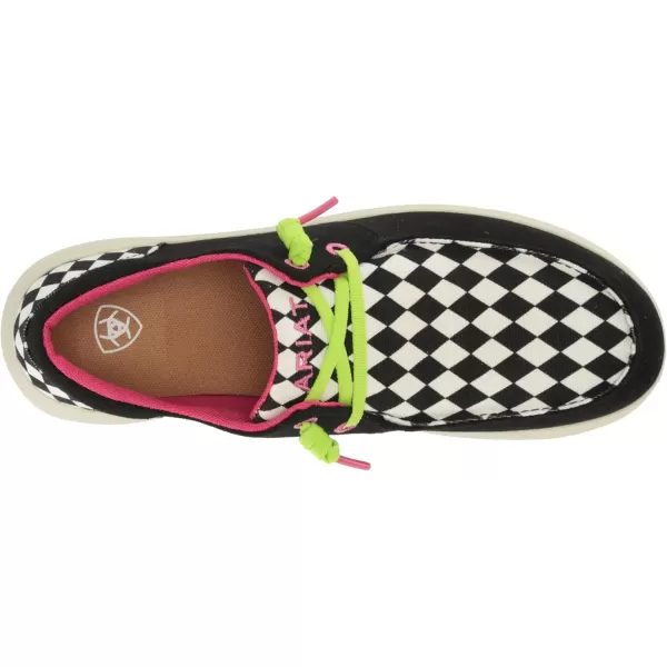 imageARIAT Womens Hilo Stretch Slip On Flats Casual  BlackBlackDiamond Print