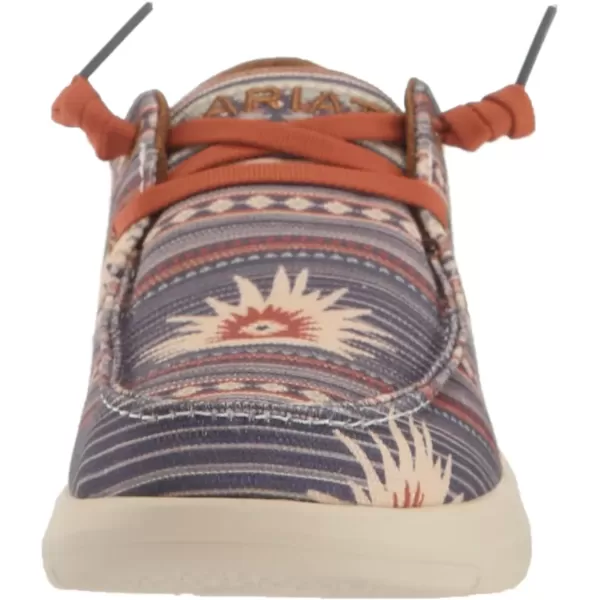 imageARIAT Womens Hilo Stretch Slip On Flats Casual  BlackBlue Boquillas Print