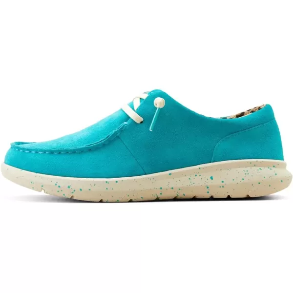 imageARIAT Womens Hilo Stretch Slip On Flats Casual  BlackBrightest Turquoise