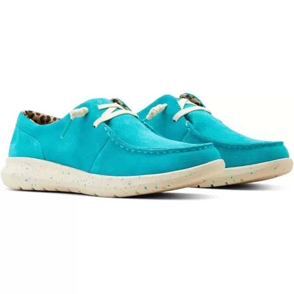 imageARIAT Womens Hilo Stretch Slip On Flats Casual  BlackBrightest Turquoise