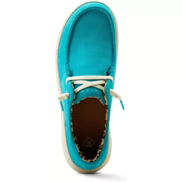 imageARIAT Womens Hilo Stretch Slip On Flats Casual  BlackBrightest Turquoise