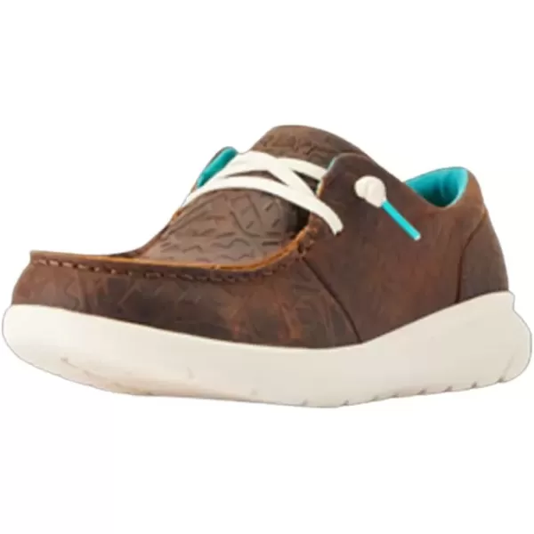 imageARIAT Womens Hilo Stretch Slip On Flats Casual  BlackBrown Blanket Emboss
