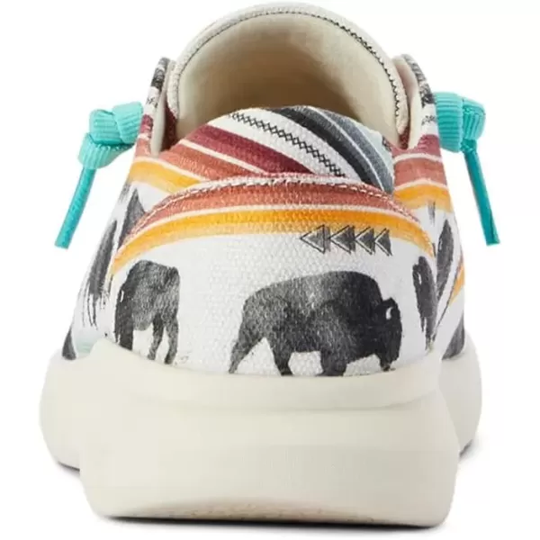 imageARIAT Womens Hilo Stretch Slip On Flats Casual  BlackBuffalo Print
