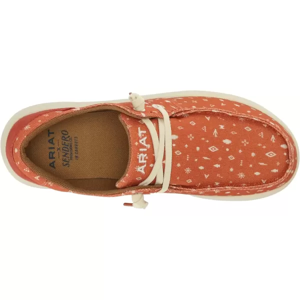 imageARIAT Womens Hilo Stretch Slip On Flats Casual  BlackClay Dibujo Print