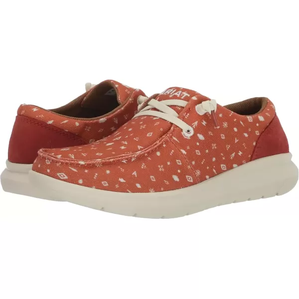 imageARIAT Womens Hilo Stretch Slip On Flats Casual  BlackClay Dibujo Print