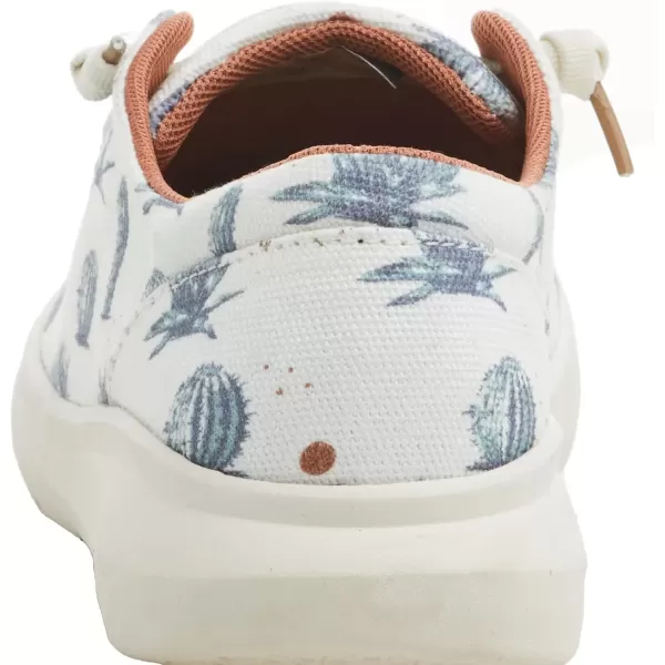 imageARIAT Womens Hilo Stretch Slip On Flats Casual  BlackCream Nueces Cactus Print