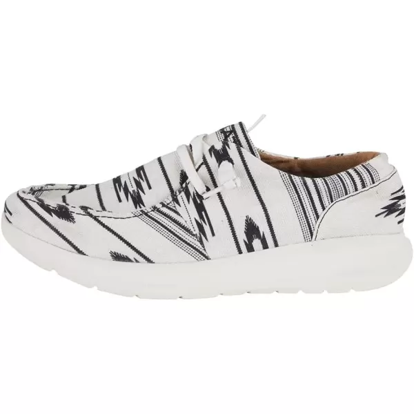 imageARIAT Womens Hilo Stretch Slip On Flats Casual  BlackCristo Cream