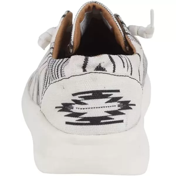 imageARIAT Womens Hilo Stretch Slip On Flats Casual  BlackCristo Cream