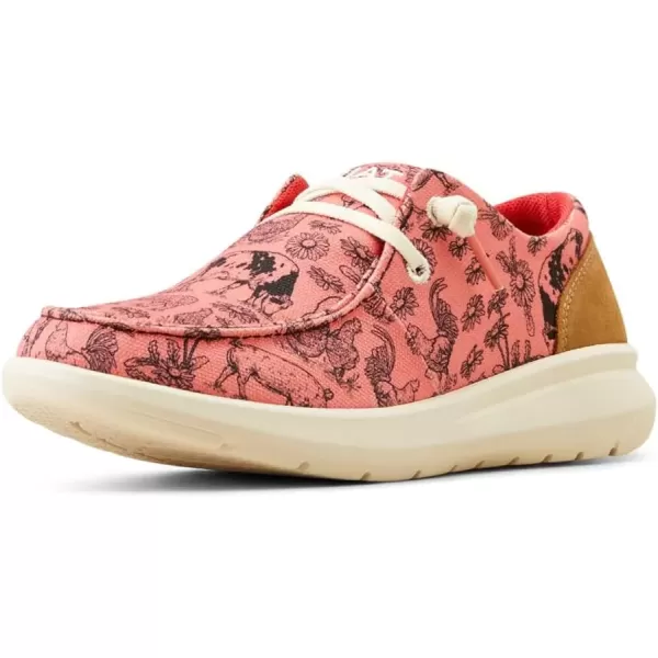 Dark Tan Suede/Coral Livestock
