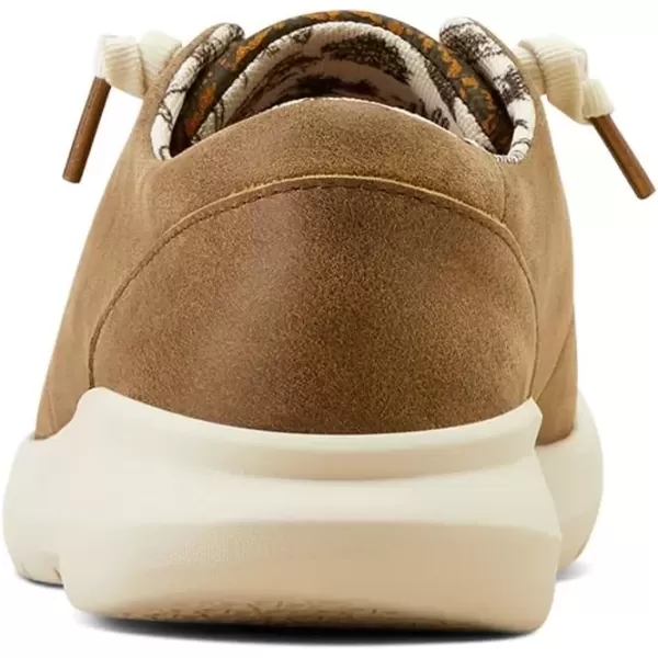 imageARIAT Womens Hilo Stretch Slip On Flats Casual  BlackDistressed Hide EmbossBrown Bomber