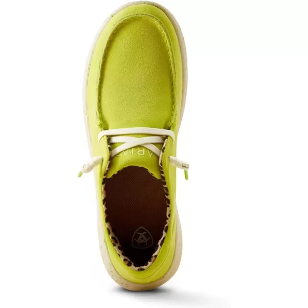 imageARIAT Womens Hilo Stretch Slip On Flats Casual  BlackElectric Lime