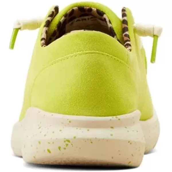 imageARIAT Womens Hilo Stretch Slip On Flats Casual  BlackElectric Lime