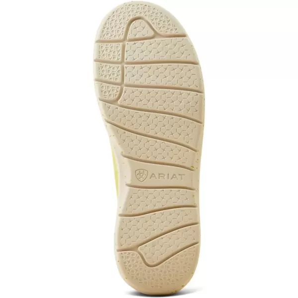 imageARIAT Womens Hilo Stretch Slip On Flats Casual  BlackElectric Lime