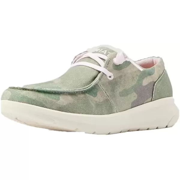 imageARIAT Womens Hilo Stretch Slip On Flats Casual  BlackFancy Camo