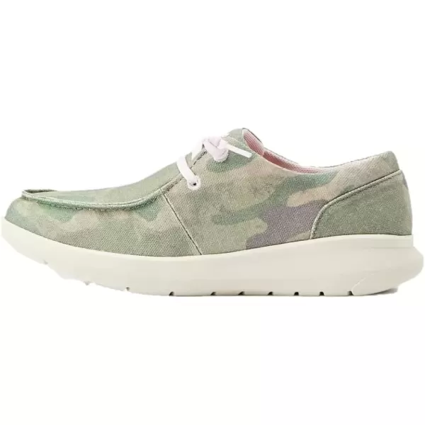 imageARIAT Womens Hilo Stretch Slip On Flats Casual  BlackFancy Camo