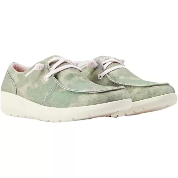 imageARIAT Womens Hilo Stretch Slip On Flats Casual  BlackFancy Camo