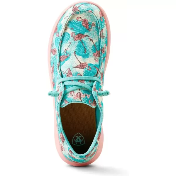 imageARIAT Womens Hilo Stretch Slip On Flats Casual  BlackFlamingo Print