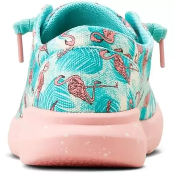 imageARIAT Womens Hilo Stretch Slip On Flats Casual  BlackFlamingo Print